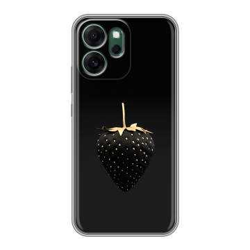 Силиконовый чехол на OPPO Reno14 F с принтом Черная клубника Силиконовый чехол на OPPO Reno14 F с принтом Черная клубника