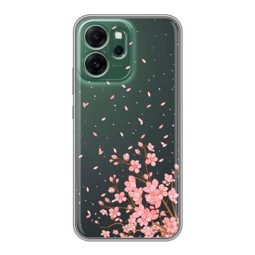 Силиконовый чехол на OPPO Reno14 FS 5G с принтом Ветка сакуры Силиконовый чехол на OPPO Reno14 FS 5G с принтом Ветка сакуры