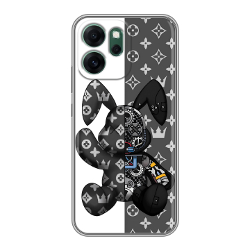 Силиконовый чехол на OPPO Reno14 FS 5G с принтом Луи робот Силиконовый чехол на OPPO Reno14 FS 5G с принтом Луи робот