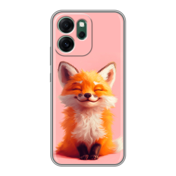 Силиконовый чехол на OPPO Reno14 FS 5G с принтом милая лиса Силиконовый чехол на OPPO Reno14 FS 5G с принтом милая лиса