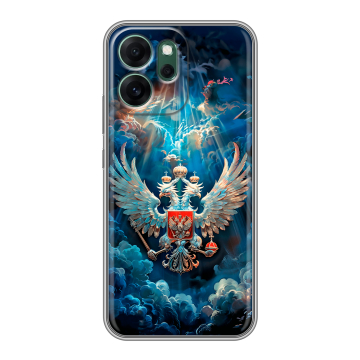 Силиконовый чехол на OPPO Reno14 FS 5G с принтом Герб флаг России Силиконовый чехол на OPPO Reno14 FS 5G с принтом Герб флаг России
