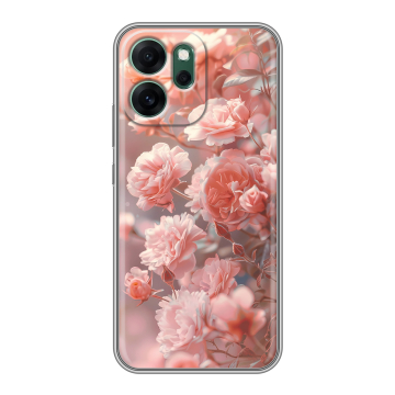 Силиконовый чехол на OPPO Reno14 FS 5G с принтом Розовые розы Силиконовый чехол на OPPO Reno14 FS 5G с принтом Розовые розы