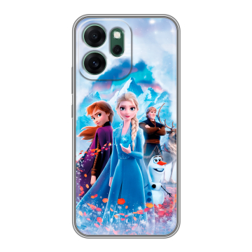 Силиконовый чехол на OPPO Reno14 FS 5G с принтом Холодное сердце Frozen Силиконовый чехол на OPPO Reno14 FS 5G с принтом Холодное сердце Frozen