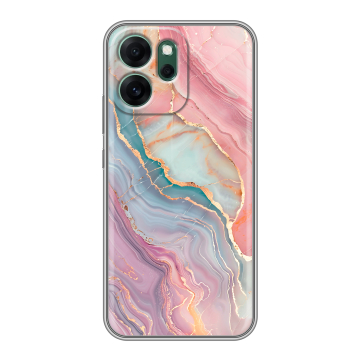 Силиконовый чехол на OPPO Reno14 FS 5G с принтом розовый мрамор Силиконовый чехол на OPPO Reno14 FS 5G с принтом розовый мрамор