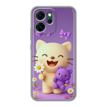 Силиконовый чехол на OPPO Reno14 FS 5G с принтом для девочек