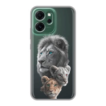 Силиконовый чехол на OPPO Reno14 FS 5G с принтом Львы