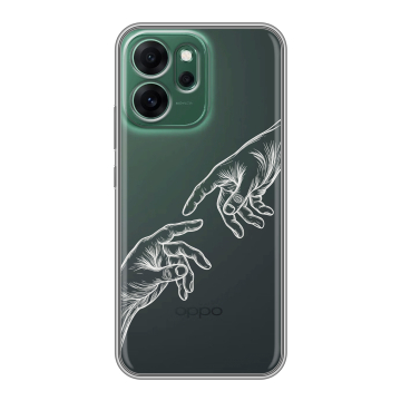 Силиконовый чехол на OPPO Reno14 FS 5G с принтом Сотворение мира