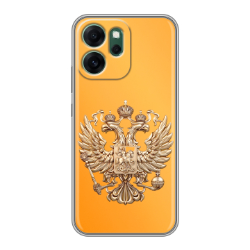 Силиконовый чехол на OPPO Reno14 FS 5G с принтом Герб Флаг России