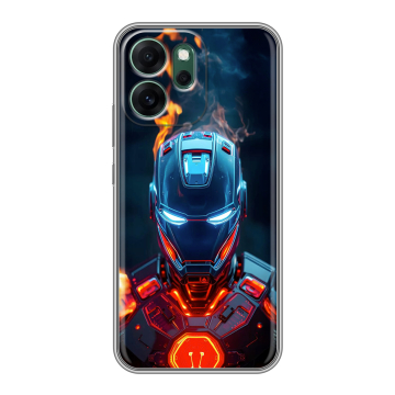 Силиконовый чехол на OPPO Reno14 FS 5G с принтом IronMan Железный человек