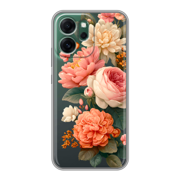 Силиконовый чехол на OPPO Reno14 FS 5G с принтом цветы