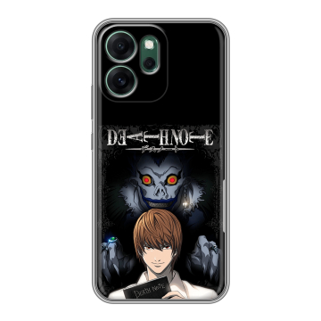 Силиконовый чехол на OPPO Reno14 FS 5G с принтом Death note Тетрадь смерти