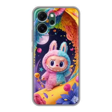 Силиконовый чехол на OPPO Reno14 FS 5G с принтом Labubu Лабубу