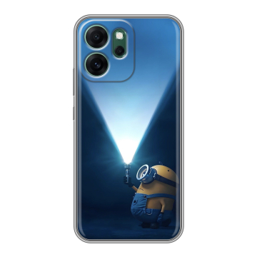 Силиконовый чехол на OPPO Reno14 FS 5G с принтом Миньоны Силиконовый чехол на OPPO Reno14 FS 5G с принтом Миньоны