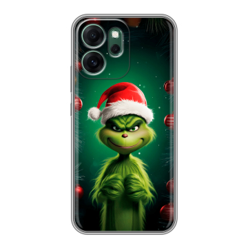 Силиконовый чехол на OPPO Reno14 FS 5G с принтом Гринч Новый год Рождество Силиконовый чехол на OPPO Reno14 FS 5G с принтом Гринч Новый год Рождество