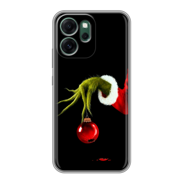 Силиконовый чехол на OPPO Reno14 FS 5G с принтом Новый год Гринч Силиконовый чехол на OPPO Reno14 FS 5G с принтом Новый год Гринч