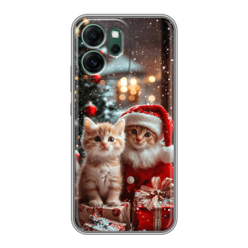 Силиконовый чехол на OPPO Reno14 FS 5G с принтом Новый год
