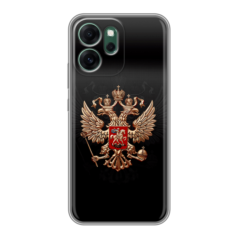 Силиконовый чехол на OPPO Reno14 F с принтом Герб России Силиконовый чехол на OPPO Reno14 F с принтом Герб России