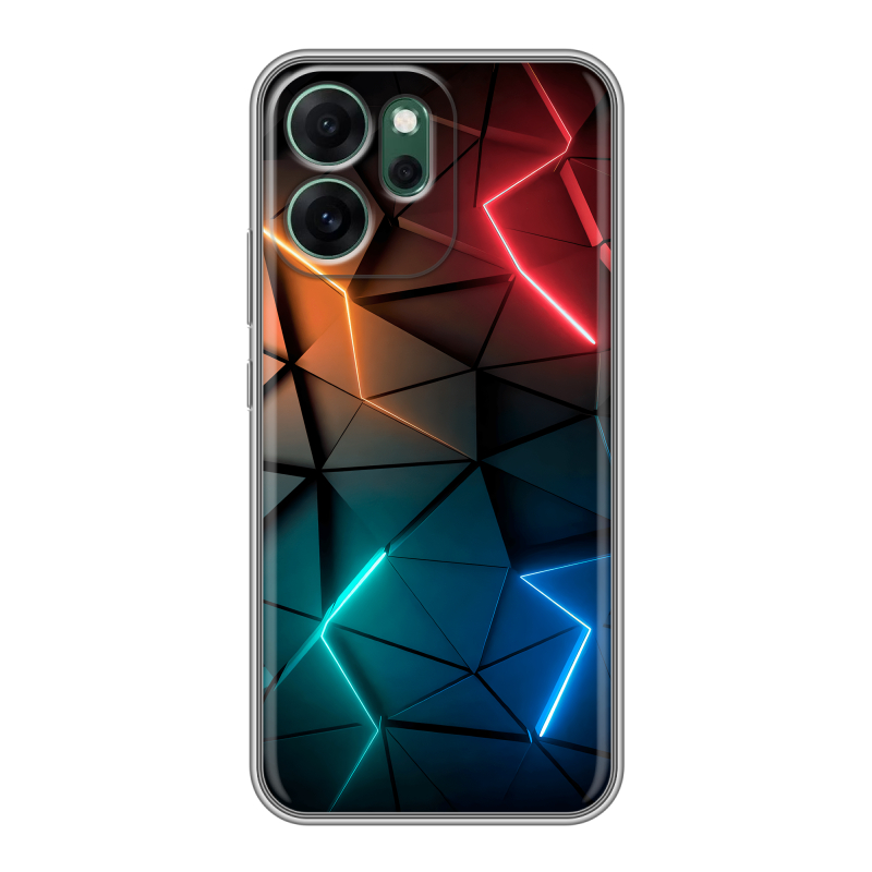 Силиконовый чехол на OPPO Reno14 FS 5G с принтом Абстракция неон Силиконовый чехол на OPPO Reno14 FS 5G с принтом Абстракция неон