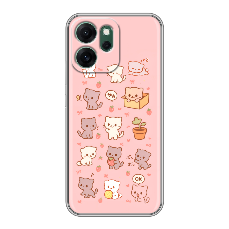Силиконовый чехол на OPPO Reno14 FS 5G с принтом Hello Kitty Хелоу Кити Силиконовый чехол на OPPO Reno14 FS 5G с принтом Hello Kitty Хелоу Кити