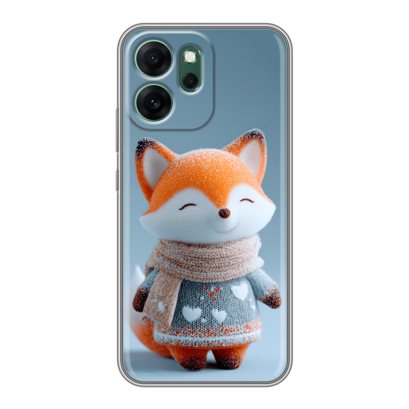 Силиконовый чехол на OPPO Reno14 FS 5G с принтом Лиса Силиконовый чехол на OPPO Reno14 FS 5G с принтом Лиса