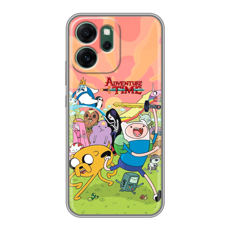 Силиконовый чехол на OPPO Reno14 FS 5G с принтом Adventure time Время приключений Силиконовый чехол на OPPO Reno14 FS 5G с принтом Adventure time Время приключений