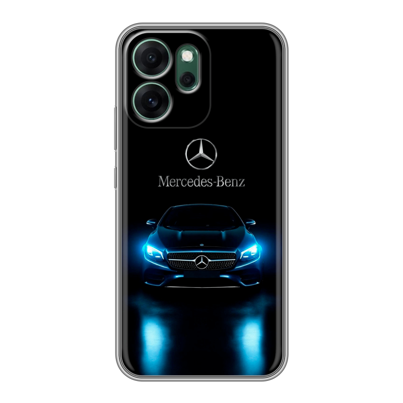 Силиконовый чехол на OPPO Reno14 F с принтом Mercedes Мерседес Силиконовый чехол на OPPO Reno14 F с принтом Mercedes Мерседес