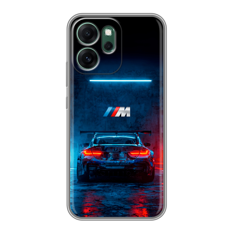 Силиконовый чехол на OPPO Reno14 FS 5G с принтом BMW БМВ Силиконовый чехол на OPPO Reno14 FS 5G с принтом BMW БМВ