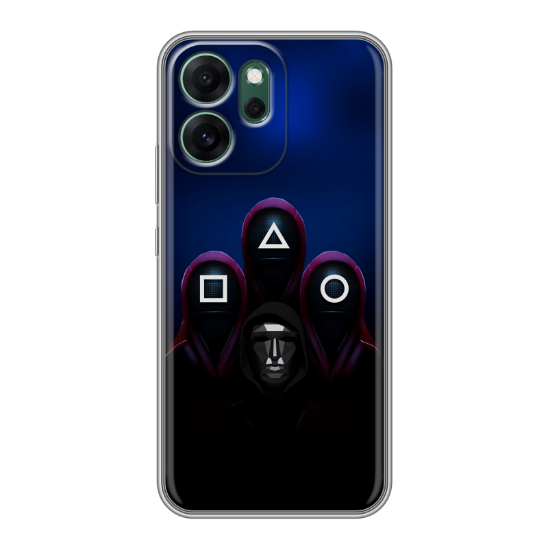 Силиконовый чехол на OPPO Reno14 FS 5G с принтом Игра Кальмара Силиконовый чехол на OPPO Reno14 FS 5G с принтом Игра Кальмара