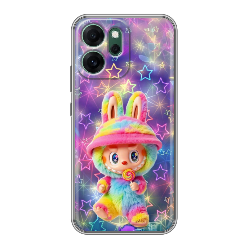 Силиконовый чехол на OPPO Reno14 F с принтом Labubu Лабубу Силиконовый чехол на OPPO Reno14 F с принтом Labubu Лабубу