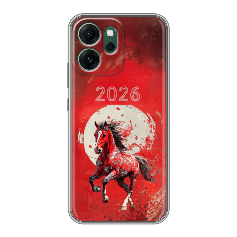Силиконовый чехол на OPPO Reno14 FS 5G с принтом Новый год Силиконовый чехол на OPPO Reno14 FS 5G с принтом Новый год