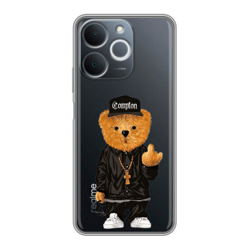 Силиконовый чехол на Realme Note 70 с принтом Мишка Силиконовый чехол на Realme Note 70 с принтом Мишка
