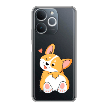 Силиконовый чехол на Realme Note 70 с принтом Корги Силиконовый чехол на Realme Note 70 с принтом Корги