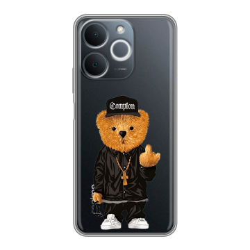Силиконовый чехол на Realme Note 70 с принтом Плюшевый медведь Силиконовый чехол на Realme Note 70 с принтом Плюшевый медведь