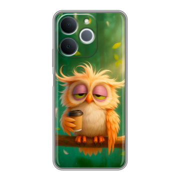 Силиконовый чехол на Realme Note 70 с принтом сова