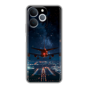 Силиконовый чехол на Realme Note 70 с принтом самолет Силиконовый чехол на Realme Note 70 с принтом самолет