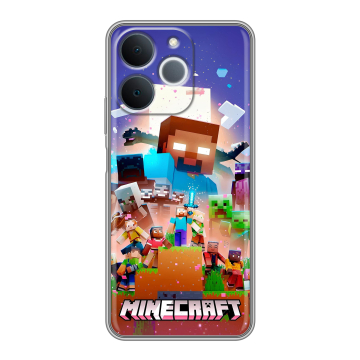 Силиконовый чехол на Realme Note 70 с принтом Майнкрафт Minecraft Силиконовый чехол на Realme Note 70 с принтом Майнкрафт Minecraft