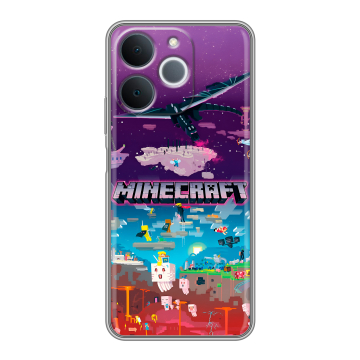 Силиконовый чехол на Realme Note 70 с принтом Майнкрафт Minecraft Силиконовый чехол на Realme Note 70 с принтом Майнкрафт Minecraft