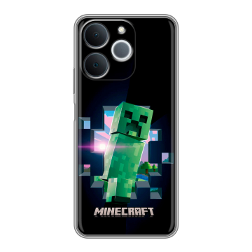 Силиконовый чехол на Realme Note 70 с принтом Майнкрафт Minecraft Силиконовый чехол на Realme Note 70 с принтом Майнкрафт Minecraft