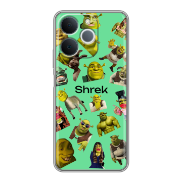 Силиконовый чехол на Realme Note 70 с принтом Шрек Shrek Силиконовый чехол на Realme Note 70 с принтом Шрек Shrek