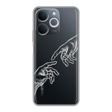 Силиконовый чехол на Realme Note 70 с принтом Сотворение мира Силиконовый чехол на Realme Note 70 с принтом Сотворение мира