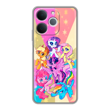 Силиконовый чехол на Realme Note 70 с принтом My little pony Дружба чудо