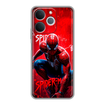 Силиконовый чехол на Realme Note 70 с принтом Spiderman Человек паук Силиконовый чехол на Realme Note 70 с принтом Spiderman Человек паук