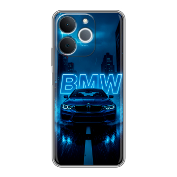 Силиконовый чехол на Realme Note 70 с принтом BMW БМВ