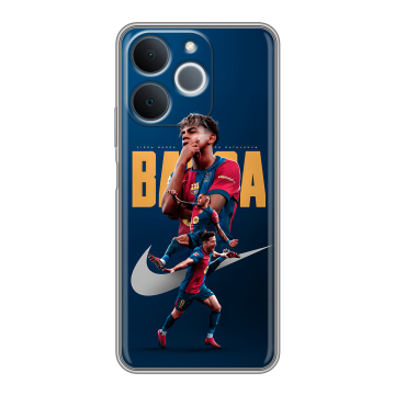 Силиконовый чехол на Realme Note 70 с принтом Барселона Barca Yamal 