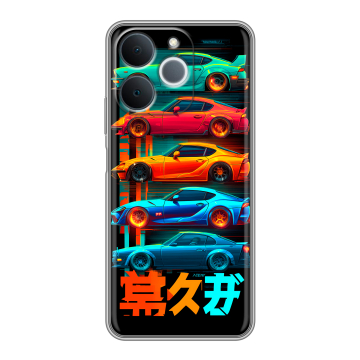 Силиконовый чехол на Realme Note 70 с принтом машины тачки Силиконовый чехол на Realme Note 70 с принтом машины тачки