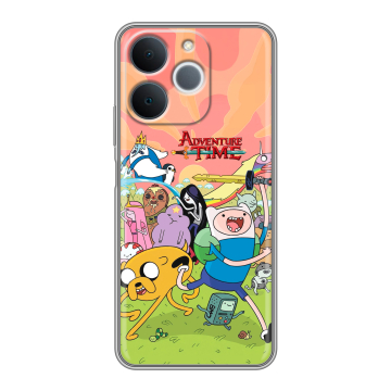 Силиконовый чехол на Realme Note 70 с принтом Adventure time Время приключений Силиконовый чехол на Realme Note 70 с принтом Adventure time Время приключений