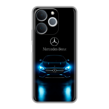 Силиконовый чехол на Realme Note 70 с принтом Mercedes Мерседес