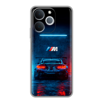 Силиконовый чехол на Realme Note 70 с принтом BMW БМВ
