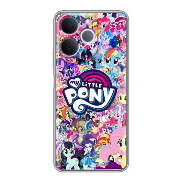 Силиконовый чехол на Realme Note 70 с принтом My little pony Дружба чудо