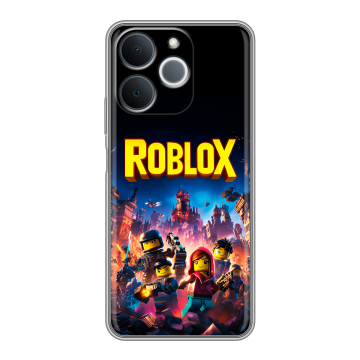 Силиконовый чехол на Realme Note 70 с принтом Roblox Роблокс Силиконовый чехол на Realme Note 70 с принтом Roblox Роблокс